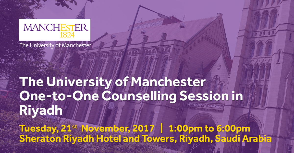 The University of Manchester | One-to-One Counselling Session in Riyadh