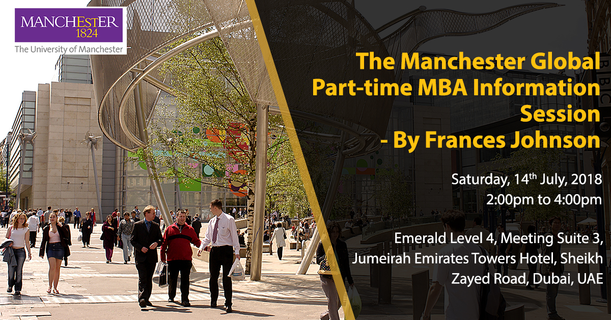 The Manchester Global Part-time MBA Information Session - By Frances Johnson