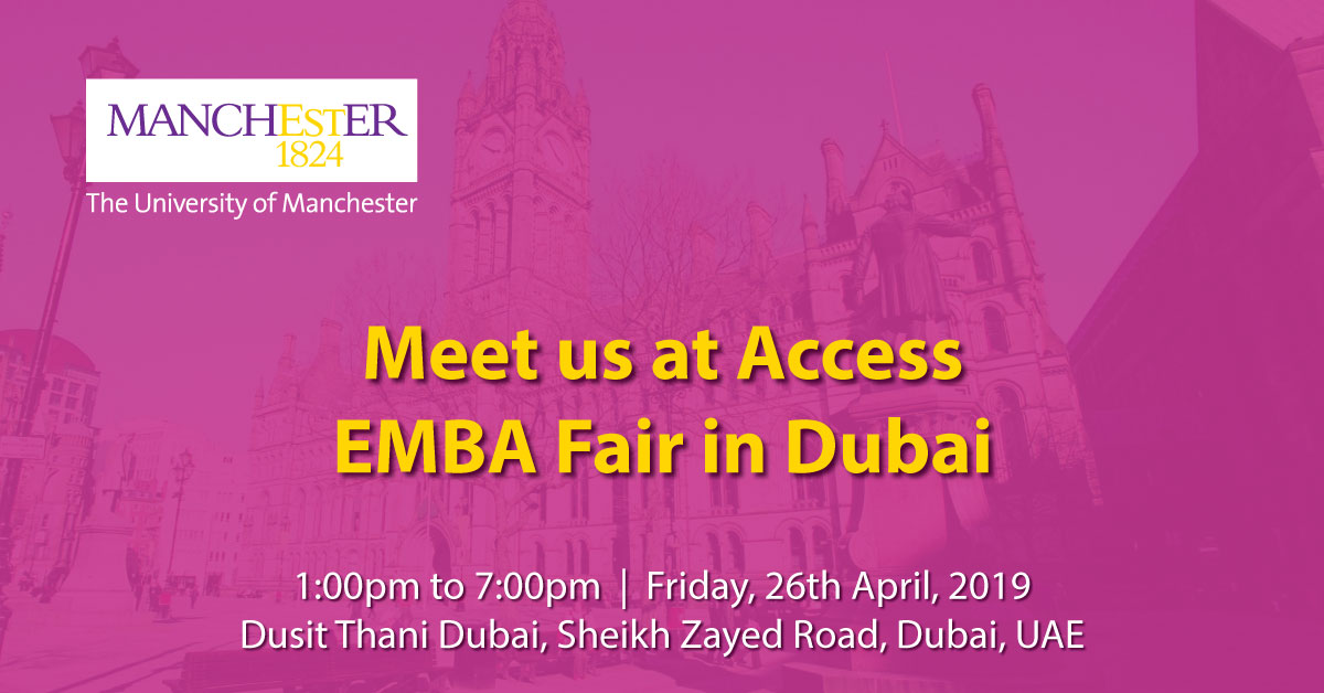 Meet us at Access EMBA Fair in Dubai