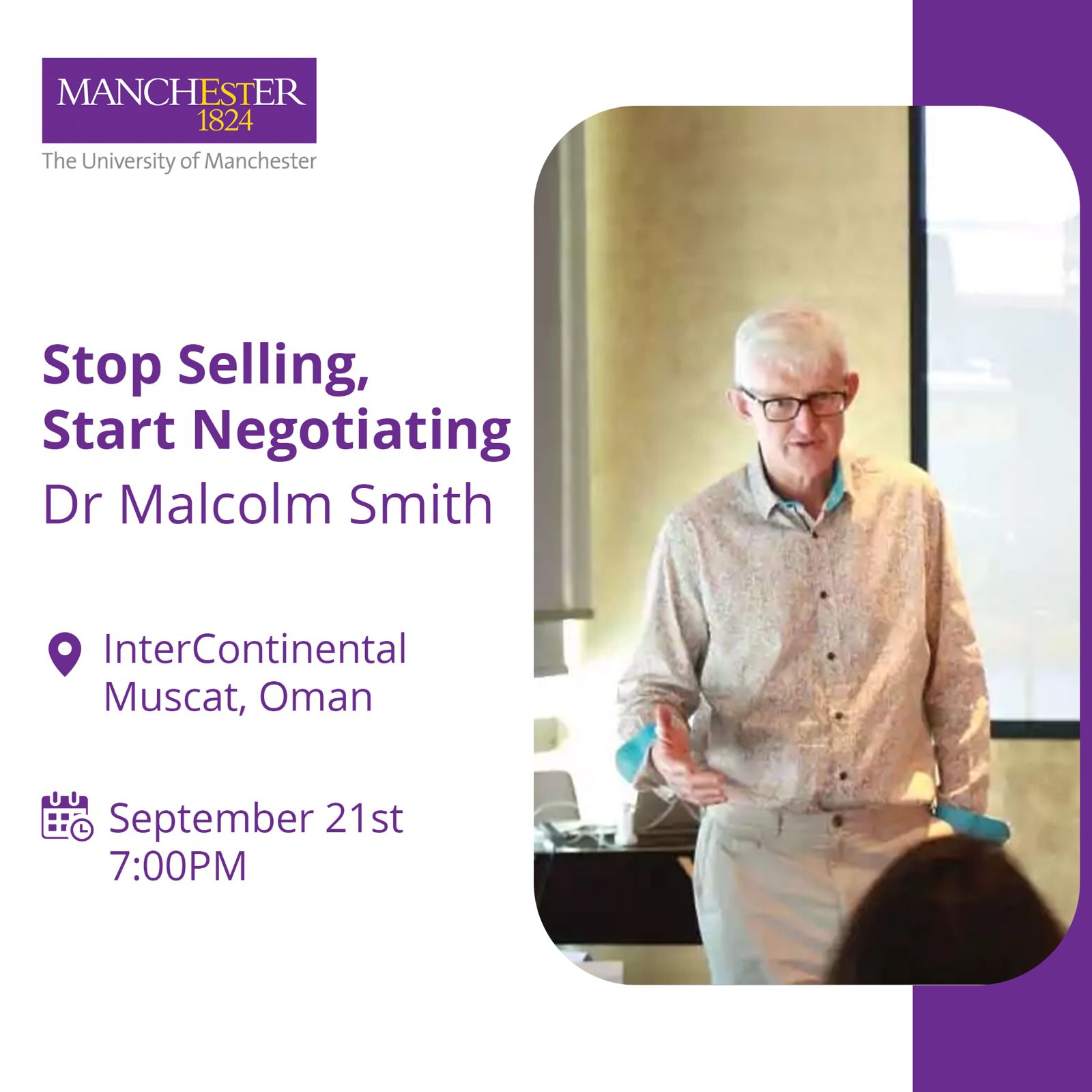 Stop Selling Start Negotiating by Dr Malcolm Smith, Oman