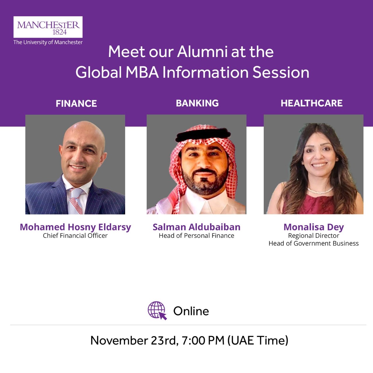 Meet our Alumni at the Global MBA Information Session 